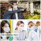 LEMENT 50PCS KN95 Face Mask 5 Layer Breathable with Elastic EarLoops Cup Dust Safety Masks(White,Black,Grey)