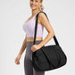 Gym Bag for Women, Travel Duffle Bags with Wet Pocket, Lightweight Carry on Bag Overnight Weekender Duffel Bag, Water Resistant (Black)