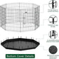 PJYuCien Dog Playpen, 8 Panels 42’’H Dog Pens Indoor with Bottom Pad, Metal Foldable Pet Puppy Exercise Fence Crate Kennel, Better for Medium and Big Animals,Black