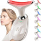 Facial Massager Red-Light-Therapy-for-Face and Neck, Face 𝖲 culpting Wand with 7 Color (Champagne)