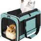 Soft Cat Carrier Large Cat 20 lbs/Kitty Cat Travel Crate for Pet Top Load/Small Dog Sturdy Transport Fabric Carry Bag 10 Pounds/Yorkie Kennel with Pocket Teal Aqua