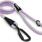 Rope Dog Leash, 4 ft Heavy Duty Dog Leash with Aviation Aluminum Auto Locking Carabiner, Strong Nylon Pet Lead for Small, Medium, Large Dogs (Purple, 4FT)