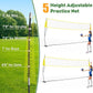 20FT/12FT Freestanding Volleyball Training Net, 5 Height Adjustable Portable Volleyball Net System, Quick Setup Practice Set for Indoor or Outdoor Use