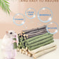 Bissap 60 PCS Rabbit Chew Sticks, Sweet Bamboo Timothy Hay Chew Stick Papaya Stems Apple Branch Bunny Chews for Rabbit Hamster Chinchilla Guinea Pig Small Pet Natural Molar Treats