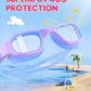 Kids Swim Goggles,Swimming Goggles for Kids 6-14, Anti-Fog UV Protection Pool Glasses for Boys Girls