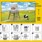 Farm Animals Toys Set Barn Toy Combine Harvester Tractor with Trailer Horse Stable Grain Bins Horse Cow Farmer Figures Fence Playset for Kids Toddlers Boy Girl 3-7 Years Old