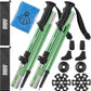 AISUNOURDOOR Lightweight Adjustable Trekking Poles, Aluminum Collapsible Travel Hiking or Walking Sticks for Women Children, with One Disposable Raincoat