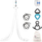 Aerial Silks Yoga Swing Set - 9/11 Yards Aerial Yoga Hammock Kit Anti-Gravity Flying for Fitness, Low/Non Stretch Nylon Tricot Fabric Hardware Included for Dance