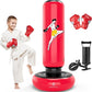 QPAU Kids Punching Bag Toy with Boxing Gloves, 66 Inch Larger Stable Kids Inflatable Boxing Bag Set, Gifts for Boys & Girls Age 6-12, for Practicing Karate, Taekwondo, MMA