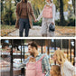 OFY Cat Carrier Puffy Backpack Breathable Small Dog Front Backpack Large Space for Small Dogs, Drawstring & Water-Resisant Pet Bag for Travel Hiking, Lotus Pink Patent Pending