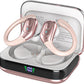 Wireless Earbuds Bluetooth 5.4 Headphones, Noise Canceling Ear Buds with 75hr Playtime, LED Power Display, IPX7 Waterproof Earphones Over-Ear Earphones for Sports/Workouts - Rose Gold