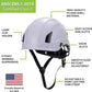 Land Helmets EcoPro Safety Helmet - ANSI/ISEA Z89.1-201 Type 1 Class C Vented - OSHA Approved - Lightweight Helmet with 6 Pt Suspension for Arborist, Industrial & Fall Protection