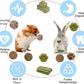 Grddaef Rabbit Toys, Guinea Pig Toys 25 Pcs Natural Timothy Hay Bunny Chews and Treats for Hamster Chinchilla Gerbil