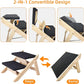 Dog Stairs/Ramp for Bed, Wooden Convertible Pet Steps, Portable Dog Ladder Up to 180 Pound for Elderly/Short-Legged Dogs, 2 Steps for Beds, Couch, Cars