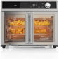 BLACK+DECKER Crisp 'N Bake Air Fryer Toaster Oven Combo, 12 in 1 Countertop Convection Oven Cooks Food Fast, Fits a Whole Pizza or 6 Toast Slices, French Doors with Stainless Steel Finish