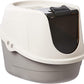 Amazon Basics No-Mess Hooded Enclosed Cat Litter Box, Large, Multicolor, 24 in x 18 in x 17 in