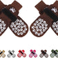 EXPAWLORER Anti Slip Dog Socks to Prevent Licking Paws, Dog Shoes for Hot Pavement, Dog Booties for Small Medium Large Senior Dogs, Traction Control Boots & Paw Protectors for Hardwood Floors Coffee