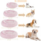 WNPETHOME Calming Dog Bed Cat Bed Donut, Faux Fur Pet Bed Self-Warming Donut Cuddler, Comfortable Round Plush Dog Beds (30 x 30 x 10 Inch, Light Pink)
