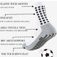 KMOLY 1 Set Soccer Grip Socks,Shin Guard Sleeves for Football Basketball for Men and Women Black/White One Size