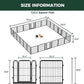 FXW Rollick Unleashed Dog Playpen for Indoor, Yard, RV Camping, 24 inch 24 Panels for Small and Puppy Dogs, Black│Patented