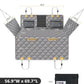 Back Seat Extender for Dog, Waterproof Dog Car Seat Cover for Back Seat, Hard Bottom Car Seat Cover, Large Space Hammock for Full-Size Crewcab Trucks, Pet Seat Cover Holds 450lbs(Grey)