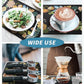 AMOAMI Coffee Mat Hide Stain Rubber Backed Absorbent Dish Drying Mat for Kitchen Counter - Fits Under Coffee Maker or Machine - Floral BLACK 17x31.5