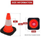 OrangeStar 12" Traffic Cones 4-Pack, Orange Safety Cones with Reflective Collar & Heavy Duty Base for Driving Practice, Parking Lots, Roadwork, Construction | Indoor & Outdoor Use