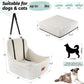 Dog Car Seat for Medium Dogs,Easy to Install with Adjustable Straps,Anti-Slip Bottom,Fully Detachable and Washable,Soft Fabric Fill in Memory Foam,Two Side Pockets(Beige,Medium)