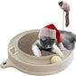 AUOON Cat Scratcher Toy - Cat Scratch Pad with Cat Toy Ball Track and Plush Mouse Toy for Indoor Cats and Kittens (Milk Shake)