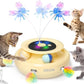 ORSDA Cat Toy, 3-in-1 Automatic Interactive Electronic Moving Ambush Feather, Fluttering Butterfly, Track Balls, USB Rechargeable Powered Smart Indoor Exercise Kicker