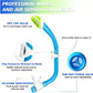 GoseWave Snorkeling Gear for Kids, Kids Snorkel Set for Ages 5-15, Anti-Fog Diving Mask and Dry Top Snorkel Set, Unisex Swimming Goggles with Nose Cover