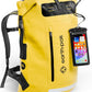Earth Pak Waterproof Backpack - Heavy Duty Hiking Backpack - Roll-Top Closure Bag - Cushioned Dry Bag Waterproof Phone Case