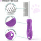 Poodle Pet Detangling Pet Comb with Long & Short Stainless Steel Teeth for Removing Matted Fur, Knots & Tangles – Detangler Tool Accessories for Safe & Gentle DIY Dog & Cat Grooming