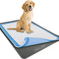 TidyFriend Dog Pad Holder Tray for 30 x 36 Inches Training Pads - 2 Pack, Silicon Wee Wee Pad Holder, No Spill Pee Pad Holder for Dogs - Easy to Clean and Store Perfect for Dog Potty Tray (Grey)