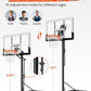 Basketball Hoop Outdoor with 45 Inch Shatterproof Backboard, Portable Basketball Goal System 4.8-10ft Height Adjustable for Kids, Youth, Adults, Backyard/Driveway/Indoor