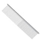 PETTOM Pet Steel Grooming Tool Poodle Finishing Butter Comb 7 1/2-inch L Silver Dog Combs with Rounded Ends Stainless Steel Teeth, Cat Comb for Removing Tangles and Knots