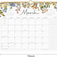 2025-2026 Calendar, Cabbrix Wall Calendar 2025, 18 Months Calendar Runs From July 2025 - December 2026, 15" x 12", Twin-Wire Binding, Hanging Hook, Floral Design