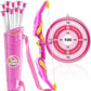 TEMI Bow and Arrow Set for Kids - Archery Toy Set - LED Light Up with Suction Cup Arrows, Target & Quiver, Indoor and Outdoor Toys for Children Boys Girls
