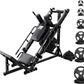RitFit Adjustable Leg Press and Hack Squat Machine with Weight Plate Set, Professional Home Gym Equipment with Linear Bearings, Specialized for Complete Lower Body Workouts and Weight Storage Posts
