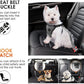 SlowTon 2 Pack Dog Seat Belt, 2 in 1 Attachment, Hook Latch Bar or Seatbelt Buckle with Elastic Nylon Bungee Buffer Adjustable Reflective Nylon Safety Belt Tether Connect to Dog Harness (2pack-GY)