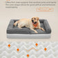 Feandrea Orthopaedic Dog Bed for Large Dogs, Waterproof Dog Sofa Bed with Removable Washable Cover, 42 x 32 x 7 Inches, Slate Gray UPGW253G02