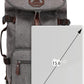 Kalesi Gym Duffle Bag Backpack 4-Way Vintage canvas with Shoes Compartment for travel Sport Hiking laptop (Vintage grey)