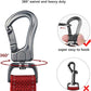 TwoEar 6FT 1IN Strong Red Dog Leash with 2 Padded Handles, Traffic Handle Extra Control, Comfortable Soft Dual Handle, Auto Lock Hook, Reflective Walking Lead for Small Medium and Large Dogs