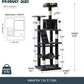 MWPO 63.8 inches Multi-Level Cat Tree for Large Cats with Sisal-Covered Scratching Posts, Padded Platform, Hammock and Condo,Stable Cat Tower Cat Condo Pet Play House-Smoky Gray