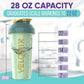 '-2 Pack- 28 oz Protein Shaker Bottles for Protein Mixes - 2x Wire Whisk | Leak Proof Shaker Cups for Protein Shakes | Protein Shaker Bottle Pack | Shakers for Protein Shakes-Soft Combo