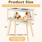 Prolee Hamster Cage Chewproof, Mice and Rat Habitat with Transparent Sides, Hamster Cage with Openable Mesh Top, Solid Built with Lock Design and Leg Stand, 32" Wide