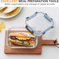 10 Pack 22 Oz Glass Meal Prep Containers with Lids, Reusable Glass Food Storage Containers with Lids, Leak Proof, Microwave, Oven, Freezer and Dishwasher Safe (White)