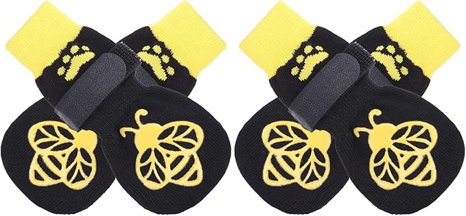 EXPAWLORER Anti Slip Dog Socks to Prevent Licking Paws, Dog Shoes for Hot Pavement, Dog Booties for Small Medium Large Senior Dogs, Traction Control Boots & Paw Protectors for Hardwood Floors