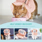 Cat Recovery Collar, Soft Adjustable Cat Cone Alternative, Lightweight Waterproof Fasteners Collars for Cats Kittens Puppies, After Surgery Stop Licking and Daily Use (Orange Pink, M(Neck7.9-13.8"))