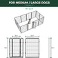 FXW Homeplus Unleashed Indoor Dog Playpen - Stress-Free and Safe Play, Heavy Duty 40 Inch 12 Wire Panels Dog Pen for Medium and Large Dogs, Black│Patented